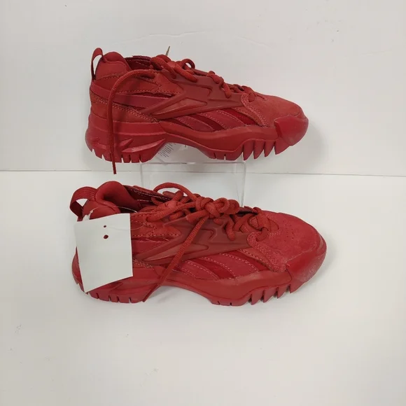 Reebok Women's Cardi B Club C V2 Red Sneaker Shoes Size 5 NEW Chunky - Picture 2 of 8